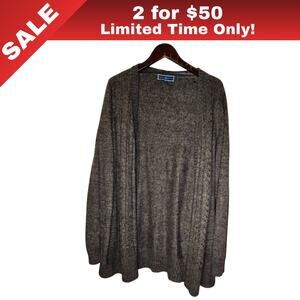 [Sale: 2 for $50!] Karen Scott Gray-Brown Cardigan XL 0140